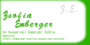 zsofia emberger business card